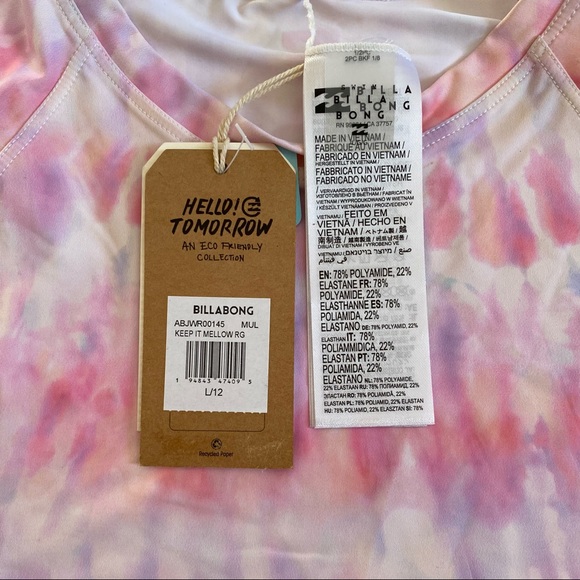 Billabong Pink Rashguard, Size Large - Picture 12 of 12
